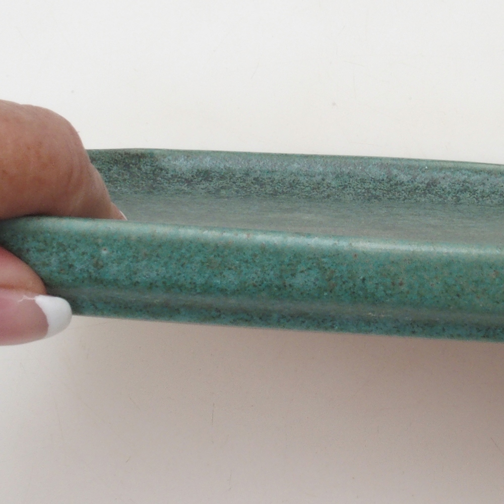 Keramický tanier H07 – 28 x 19 x 1,5 cm – zelený