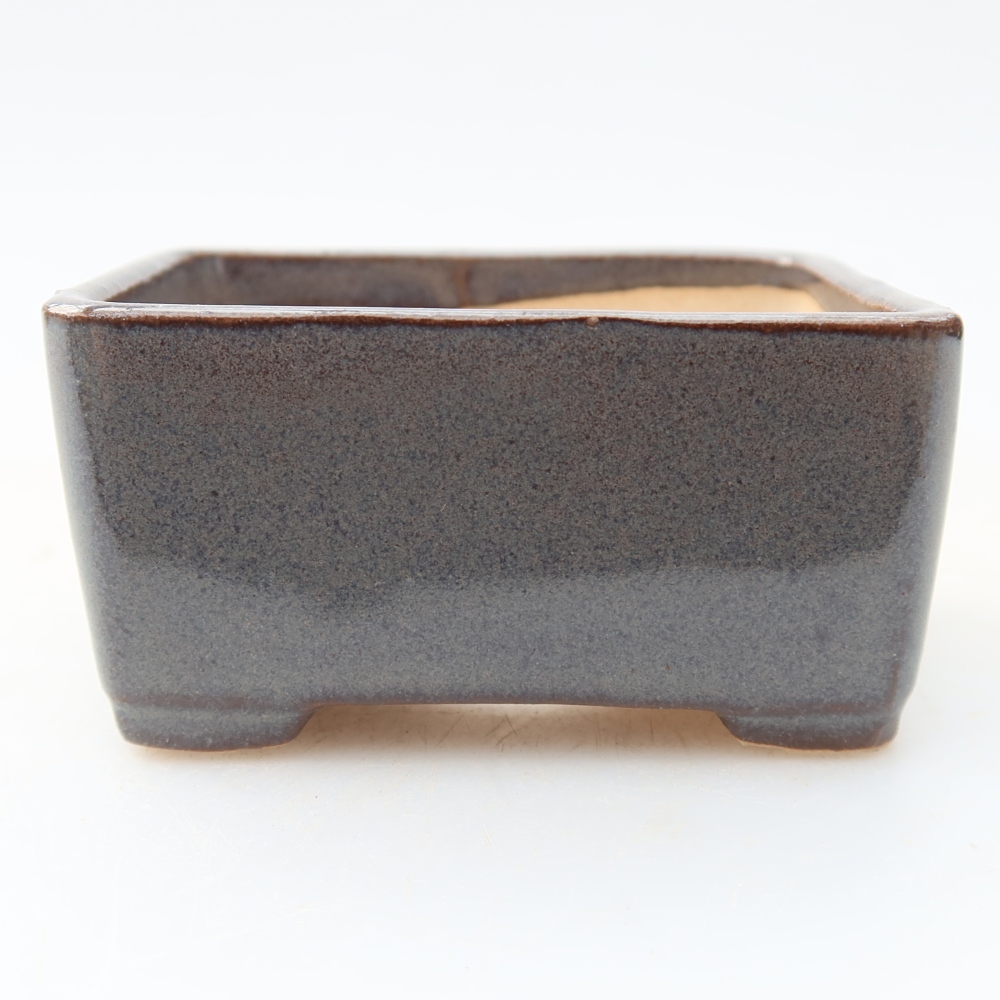 Keramická miska na bonsaje 6,5 x 5,5 x 3,5 cm, farba sivá