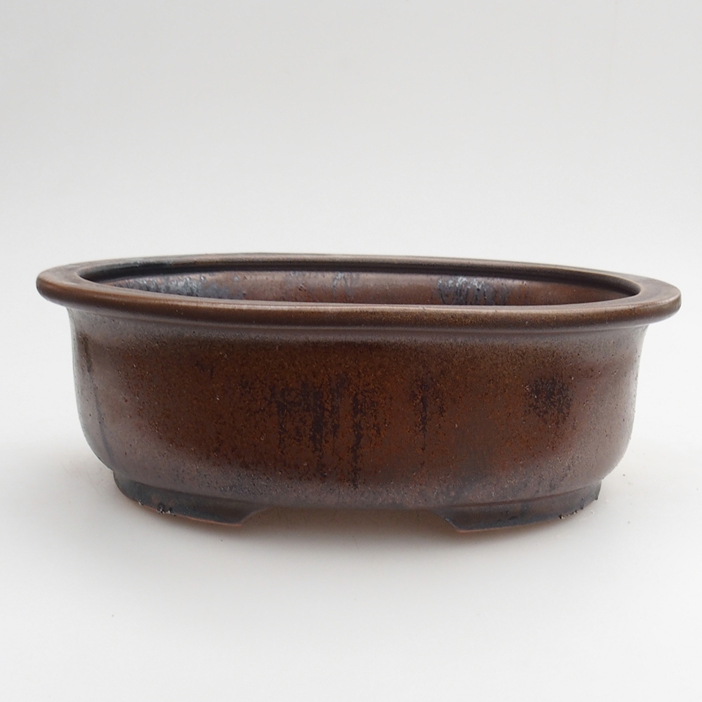 Keramická miska na bonsaje 23 x 19 x 7 cm, hnedá