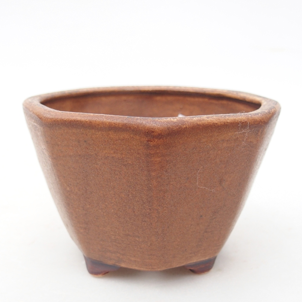 Keramická bonsai miska 8,5 x 8,5 x 6 cm, farba hnedá