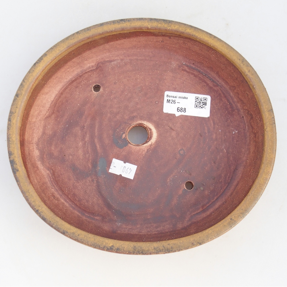 Keramická bonsajová miska 25 x 20 x 7,5 cm, zelená