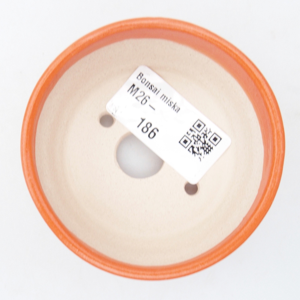 Mini bonsajová miska 7,5 x 7,5 x 3,5 cm, oranžová