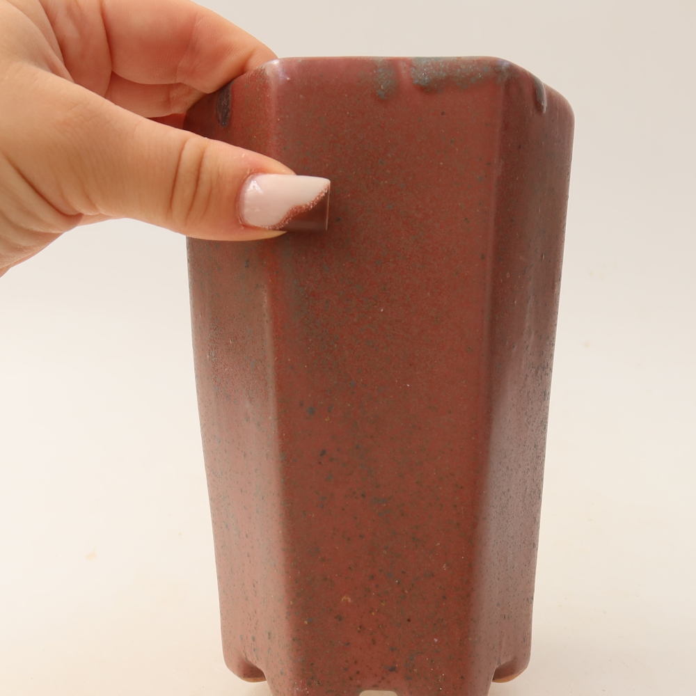 Keramická miska na bonsaje 9,5 x 8,5 x 14,5 cm, farba ružová