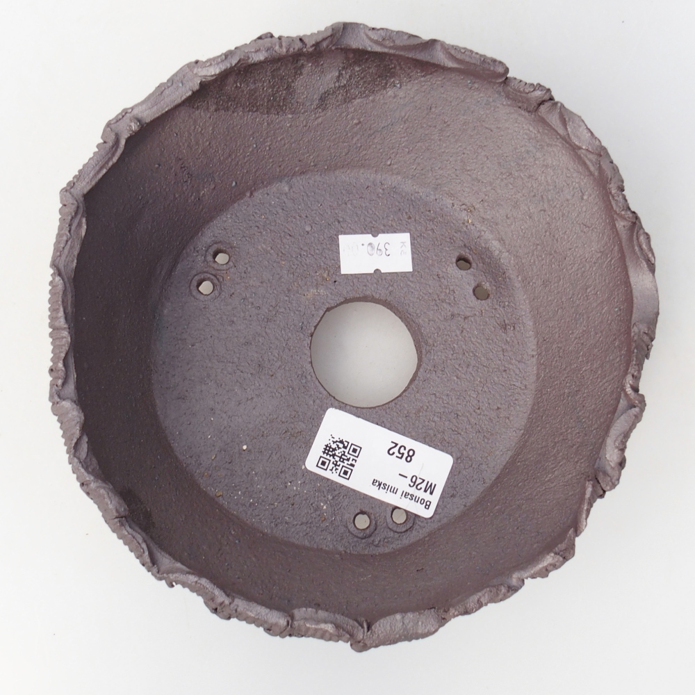 Keramická bonsajová miska 17 x 16 x 7 cm, farba kovu