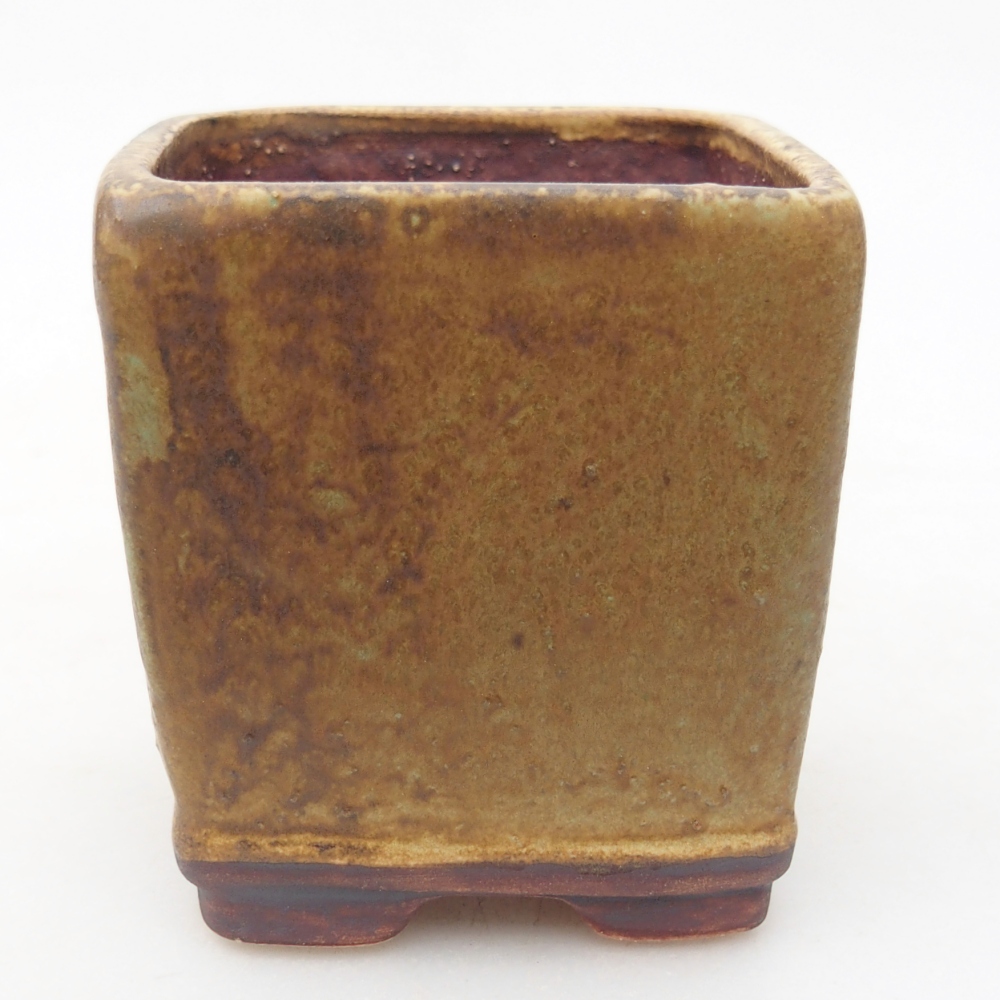 Keramická miska na bonsaje 6,5 x 6,5 x 7 cm, zelená