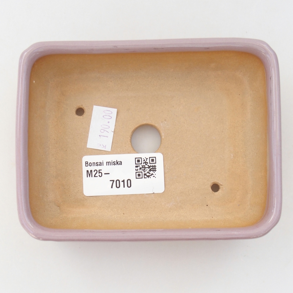 Keramická miska na bonsaje 11,5 x 9 x 3,5 cm, ružová