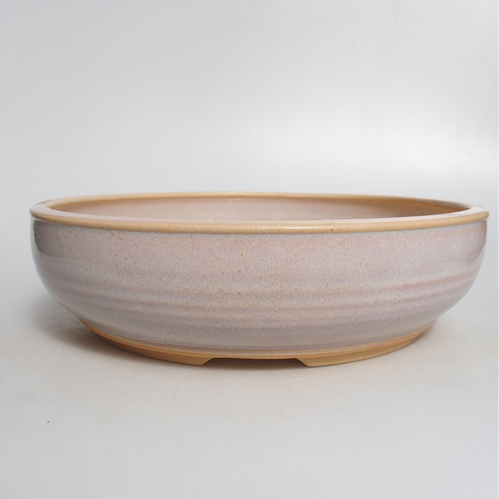 Keramická miska na bonsaje 26 x 26 x 7 cm, farba béžová