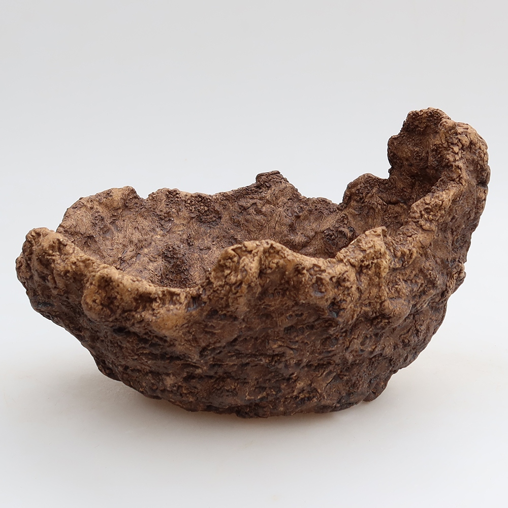 Keramická škrupina 19,5 x 16 x 13 cm, farba hnedá