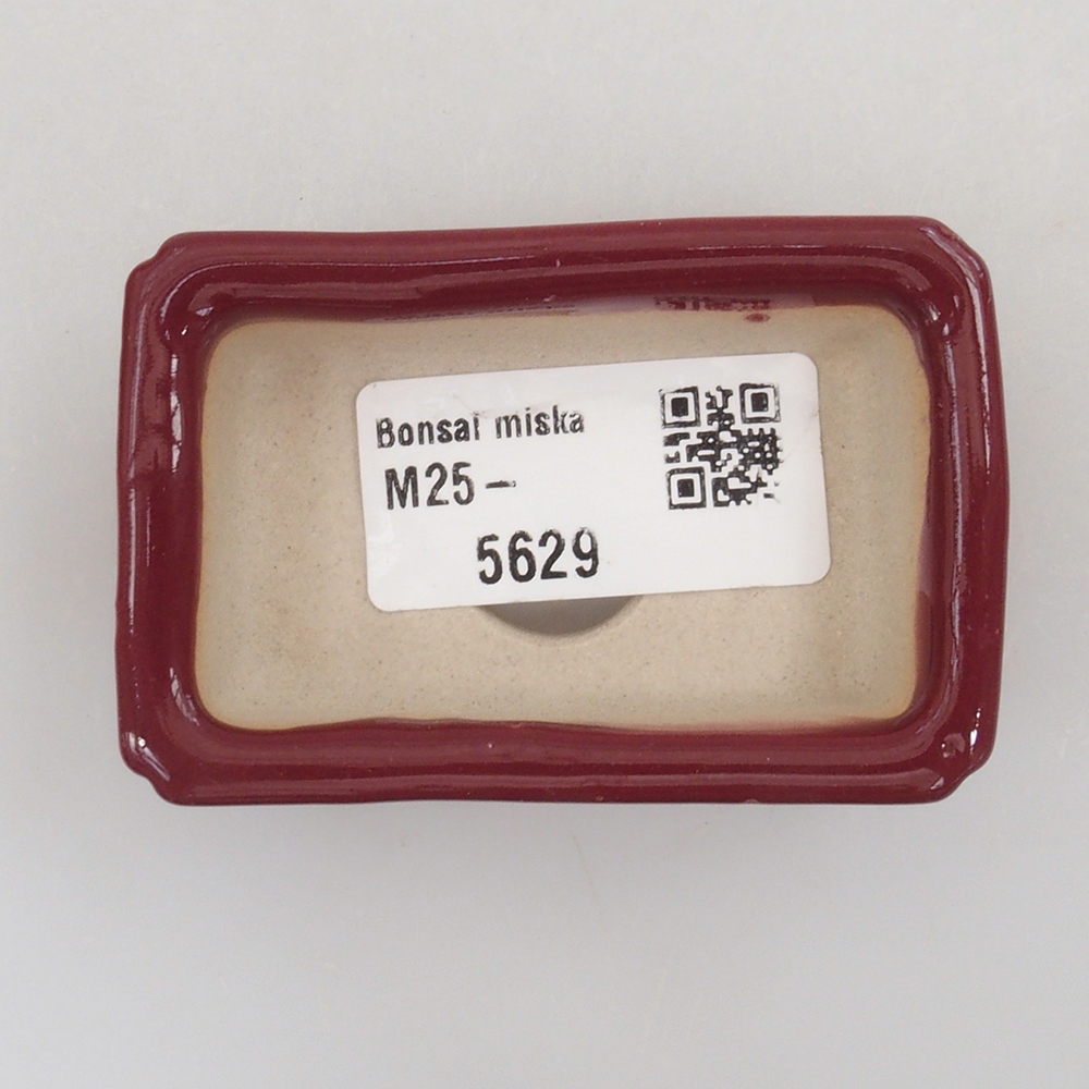 Mini bonsai miska 7 x 4,5 x 2 cm, farba vínová