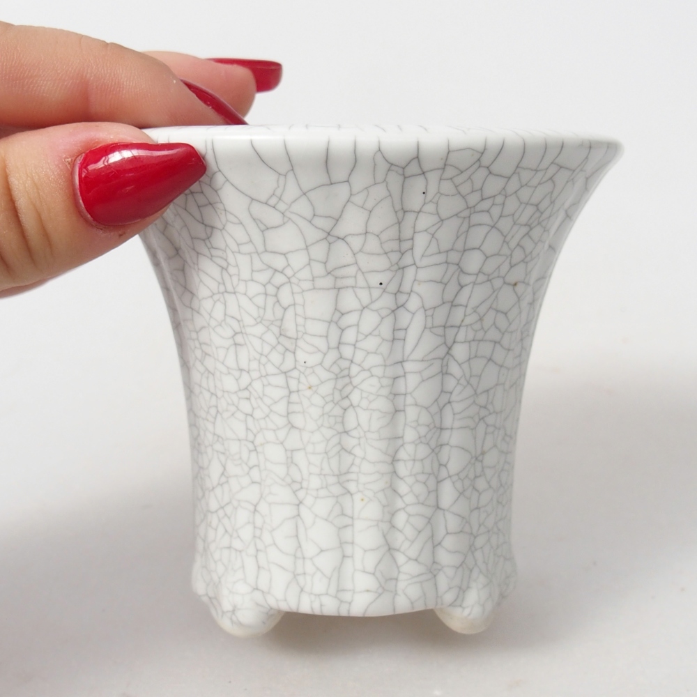 Keramická miska na bonsaje 9 x 9 x 8 cm, farba raku
