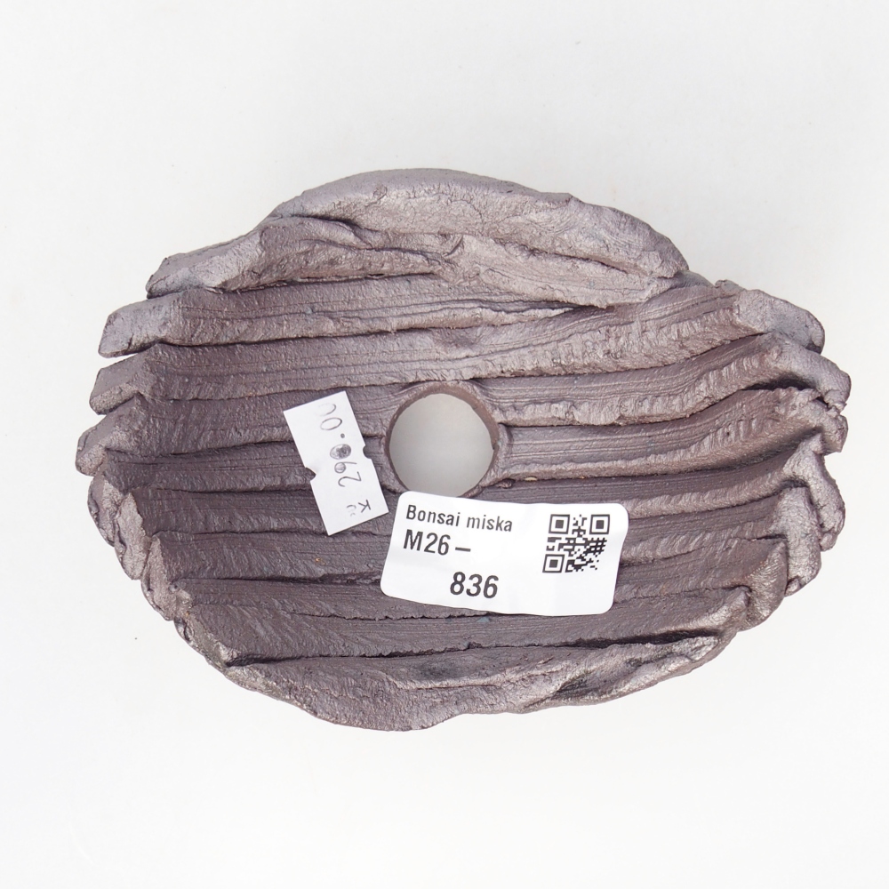 Keramická mušľa 11 x 8,5 x 6 cm , kovová farba