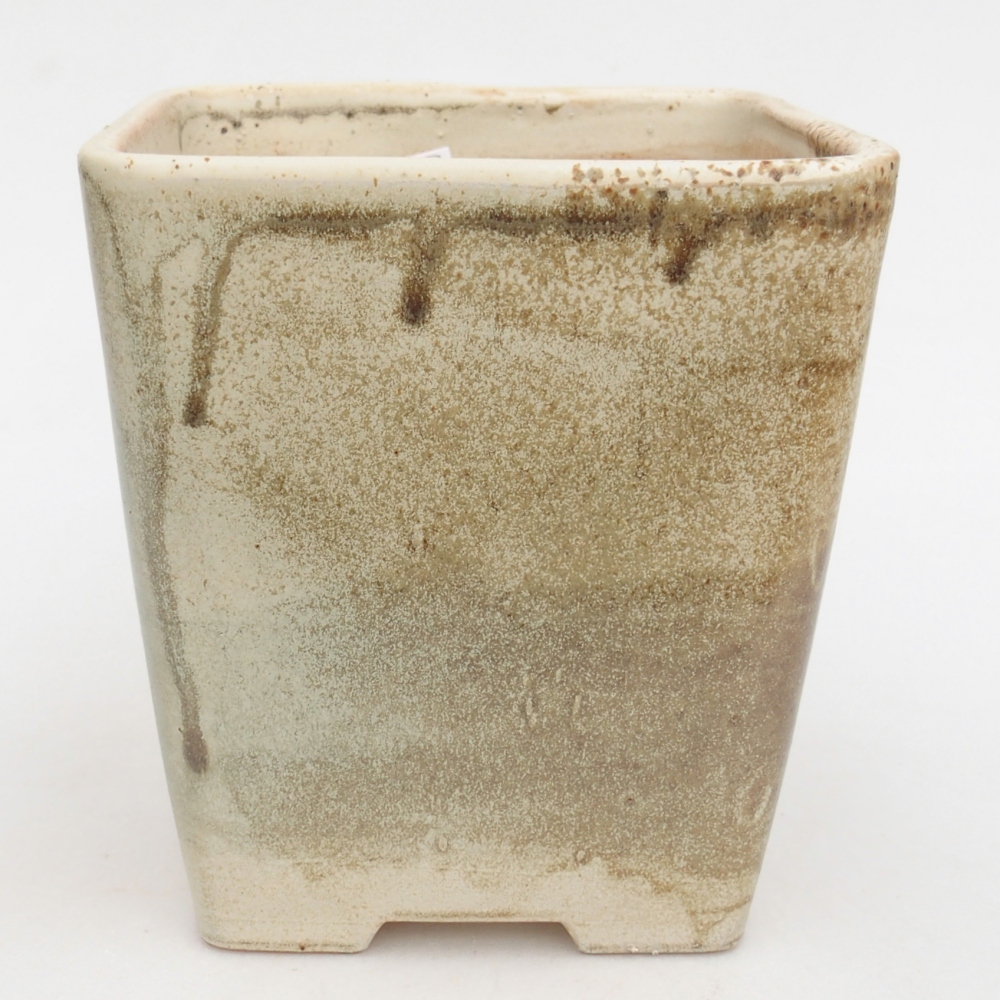 Keramická miska na bonsaje 13,5 x 13,5 x 15 cm, zelená