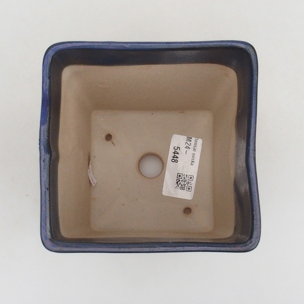 Keramická bonsai miska 10,5 x 10,5 x 10,5 cm, farba modra