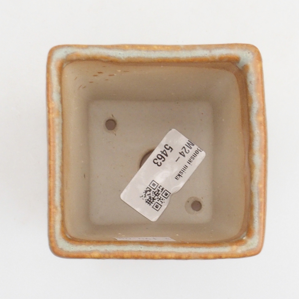 Keramická bonsai miska 7,5 x 7,5 x 9,5 cm, farba hnedá