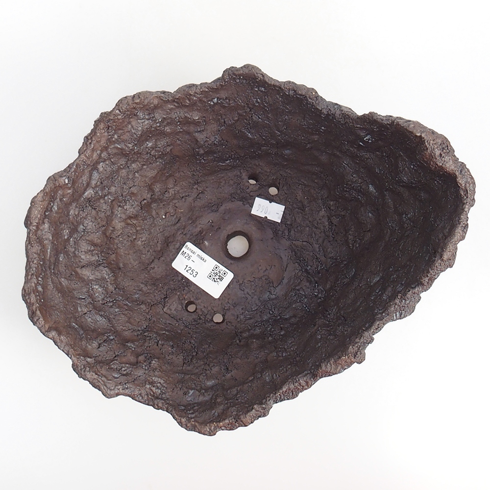 Keramická mušľa 19 x 15 x 14 cm , farba hnedá