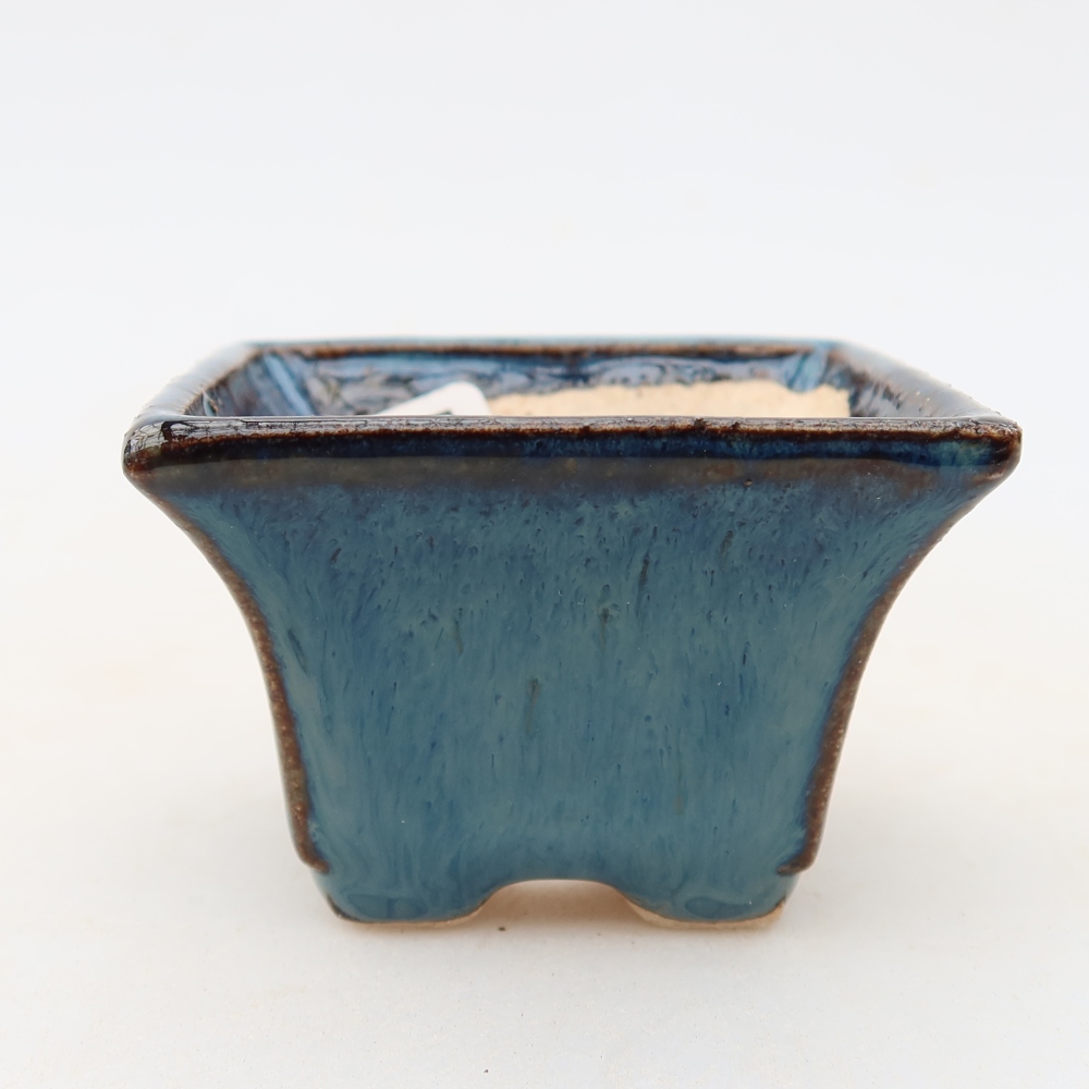 Keramická miska na bonsaje 5,5 x 5,5 x 4 cm, farba modrá