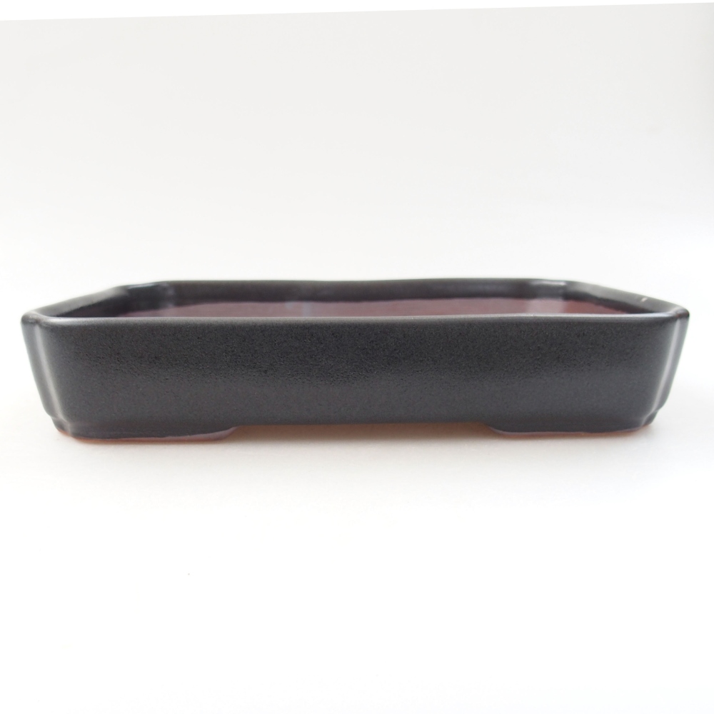 Keramická bonsai miska 18 x 13 x 3,5 cm, farba šedá