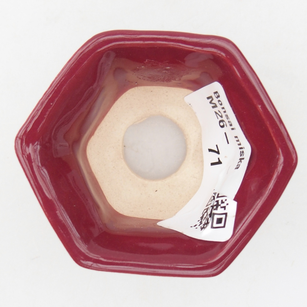 Mini bonsajová miska 5,5 x 5 x 3 cm, bordová