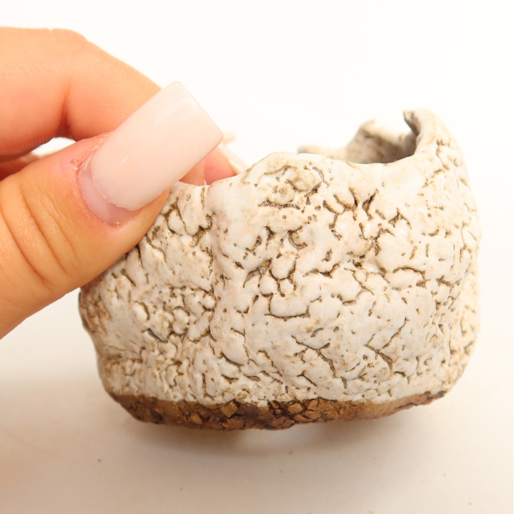 Keramická škrupina  7 x 7 x 6 cm, farba: biela