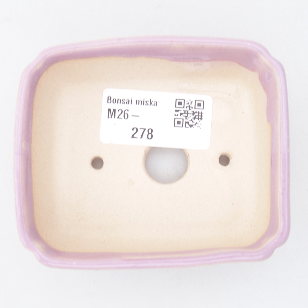 Mini bonsajová miska 8,5 x 7,5 x 3 cm, ružová
