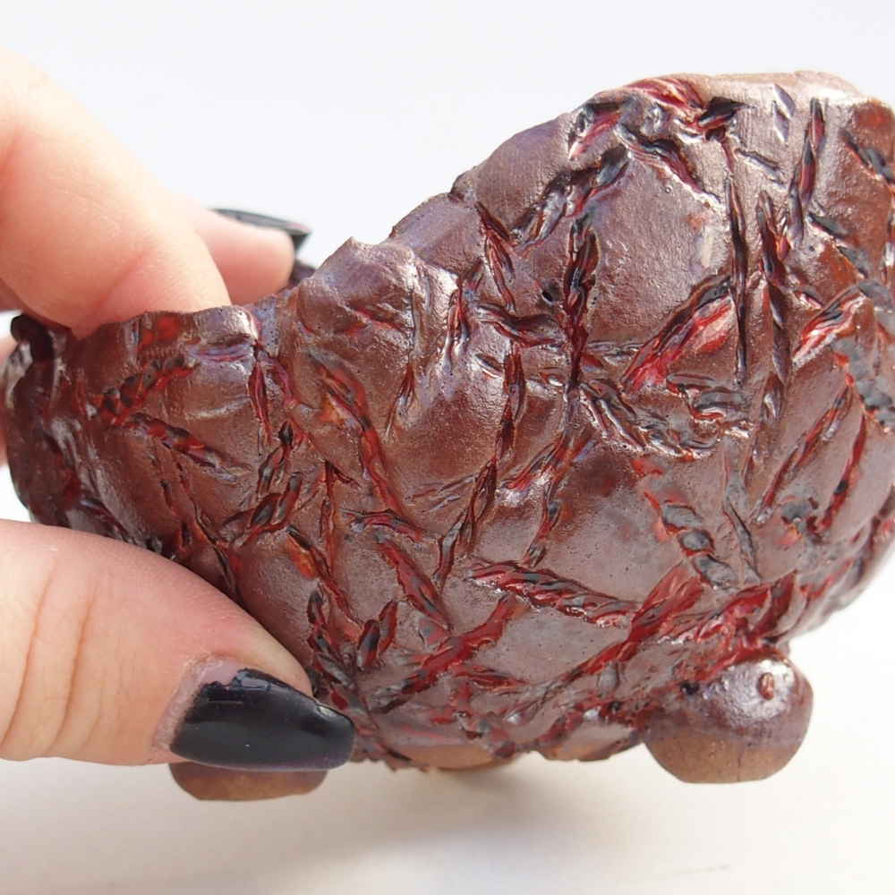 Keramická mušľa 9,5 x 9,5 x 7 cm , farba hnedá