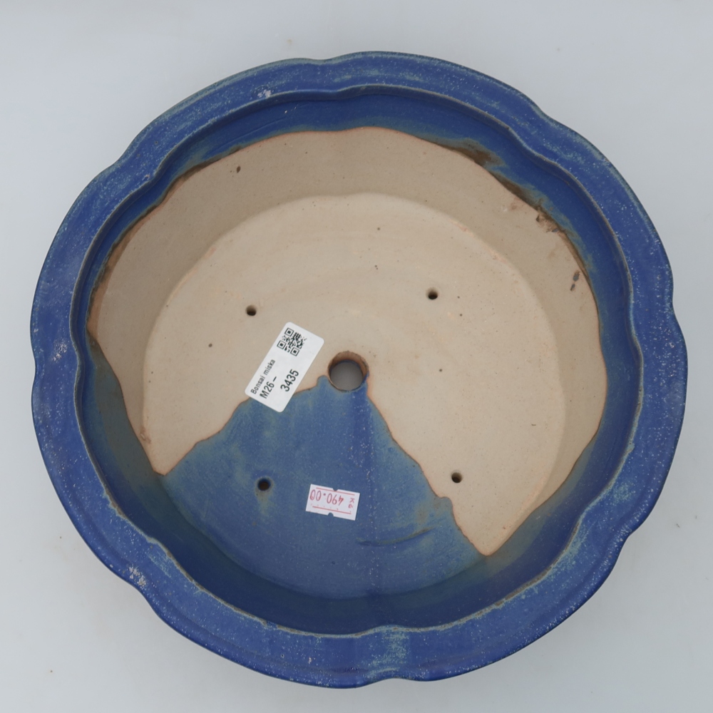 Keramická miska na bonsaje 26,5 x 26,5 x 8,5 cm, farba modrá