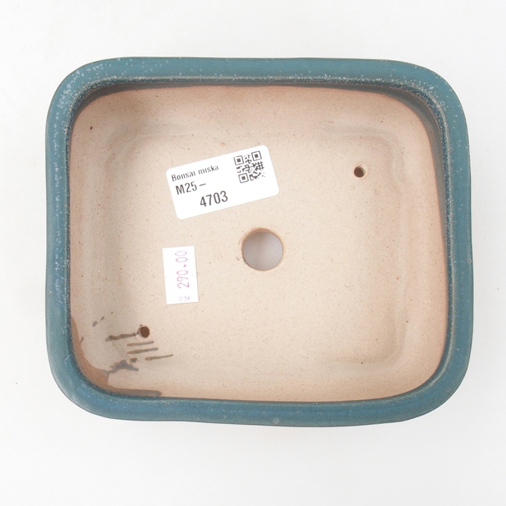 Keramická bonsai miska 14 x 12,5 x 4,5 cm, farba modra