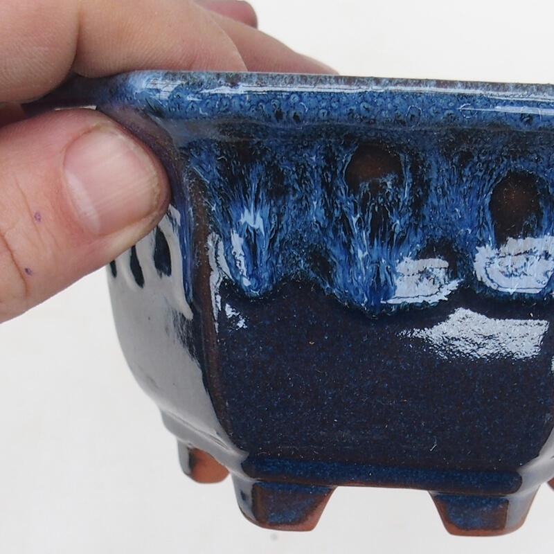 Bonsai miska 13 x 12 x 7 cm, farba modrá