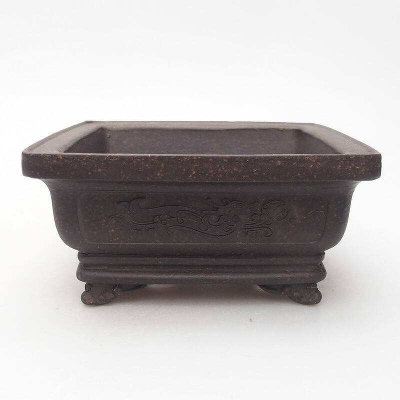 Bonsai miska 13 x 13 x 6 cm, farba hnedookrová