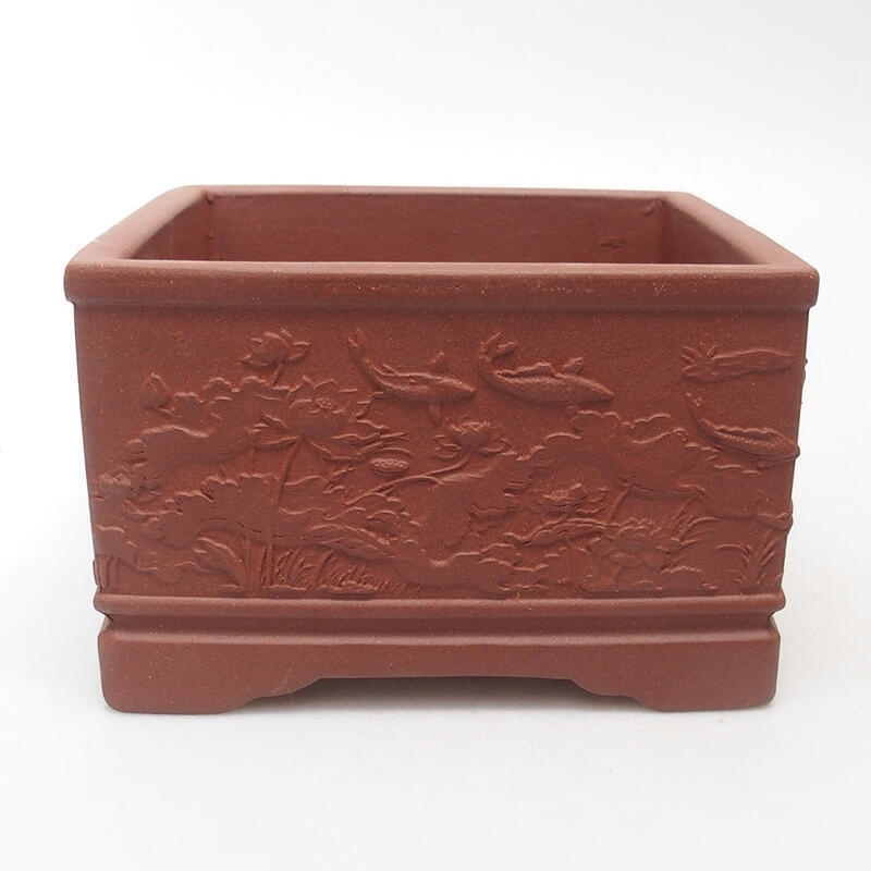 Bonsai miska 13 x 13 x 8 cm, farba tehlová