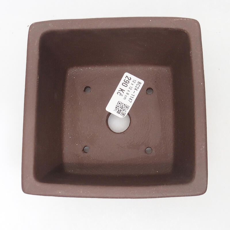 Bonsai miska 13 x 13 x 8 cm, farba hnedá