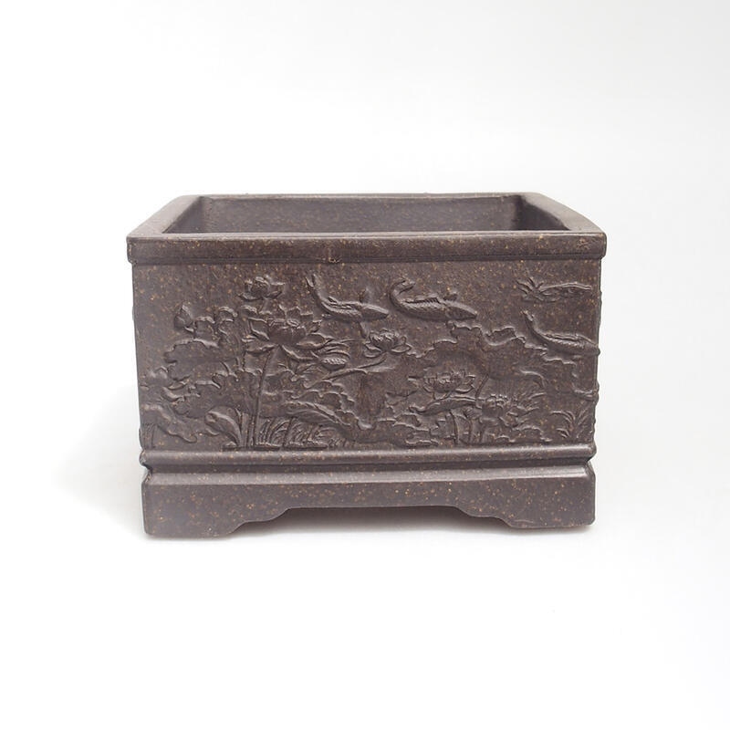 Bonsai miska 13 x 13 x 8 cm, farba hnedookrová