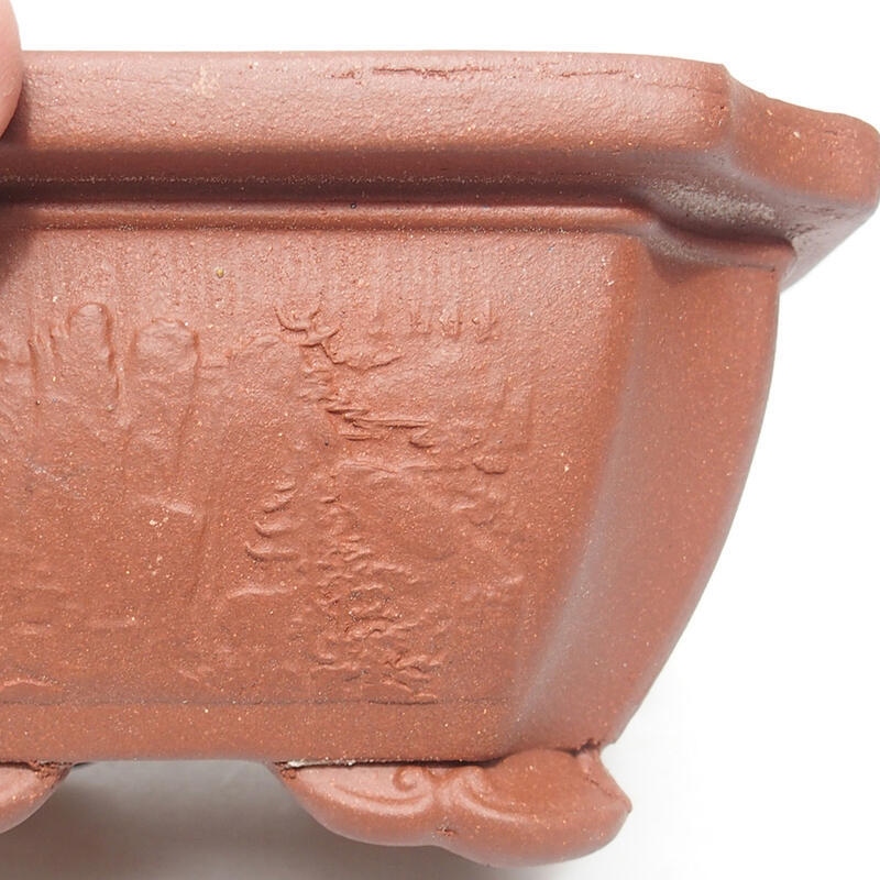 Bonsai miska 14 x 14 x 7 cm, farba tehlová