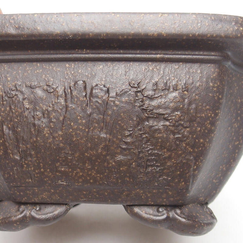 Bonsai miska 14 x 14 x 7 cm, farba hnedookrová