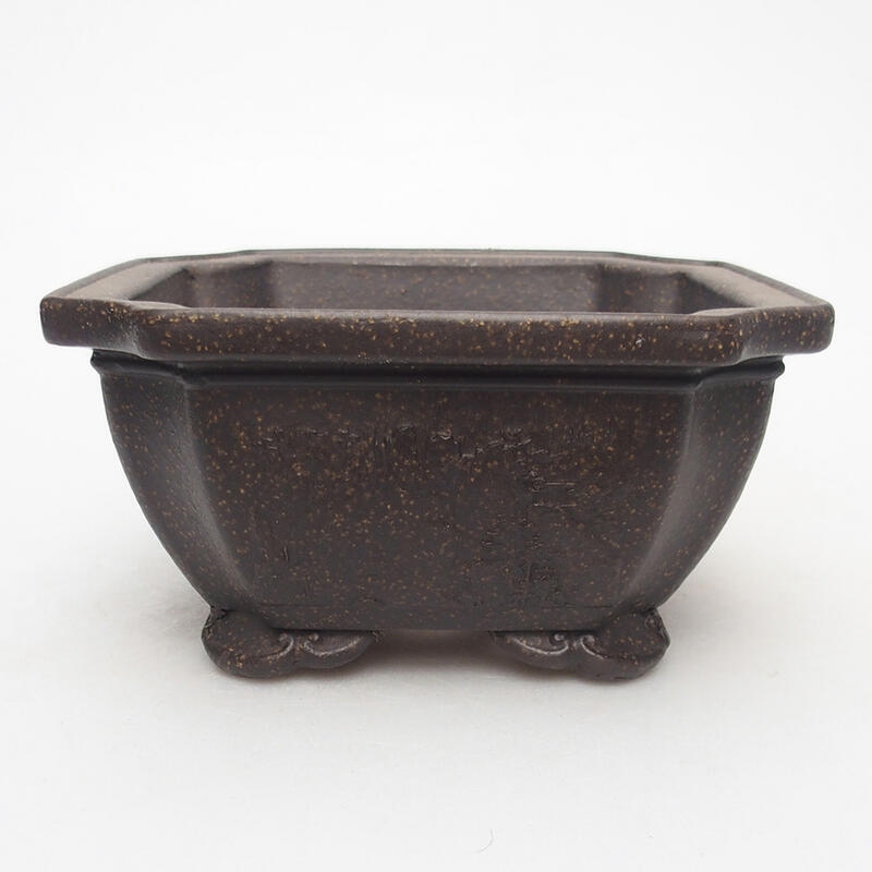 Bonsai miska 14 x 14 x 7 cm, farba hnedookrová