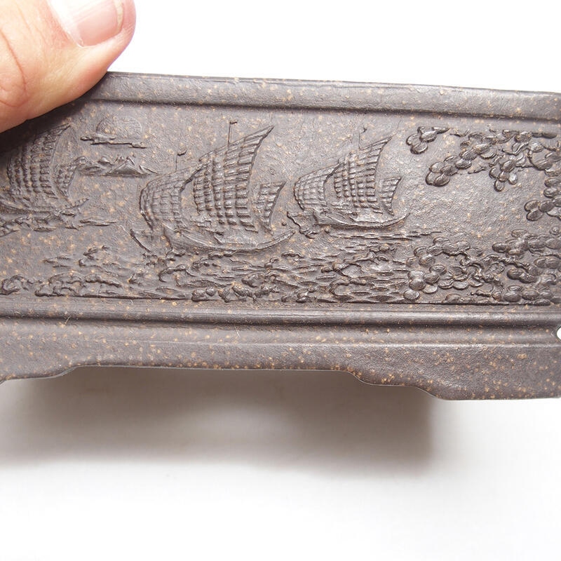 Bonsai miska 15,5 x 11,5 x 6,5 cm, farba hnedookrová