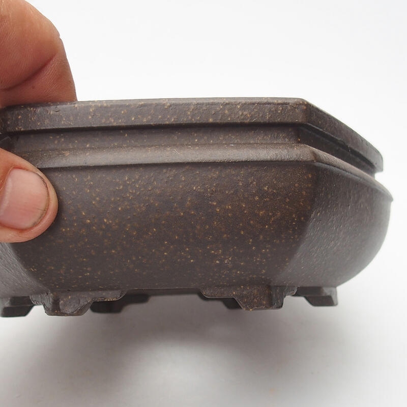 Bonsai miska 15,5 x 14,5 x 5,5 cm, farba hnedookrová
