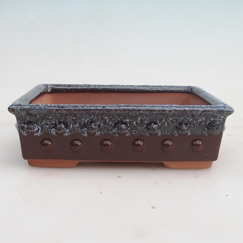 Bonsai miska 15 x 11 x 4,5 cm, farba vínovosivá