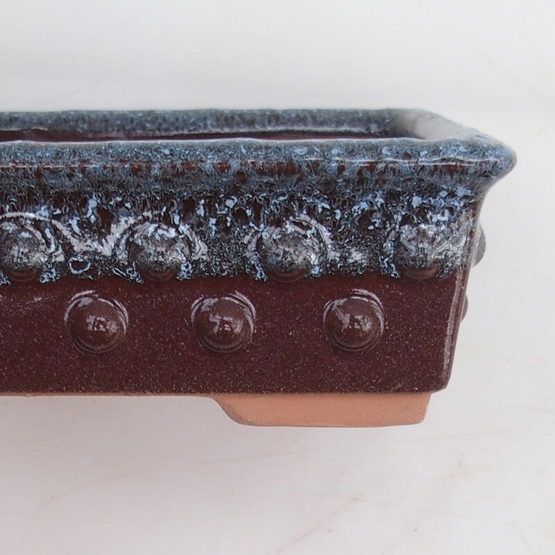 Bonsai miska 15 x 11 x 4,5 cm, farba vínovosivá
