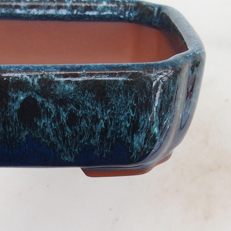 Bonsai miska 15 x 13 x 5 cm, farba modrobiela