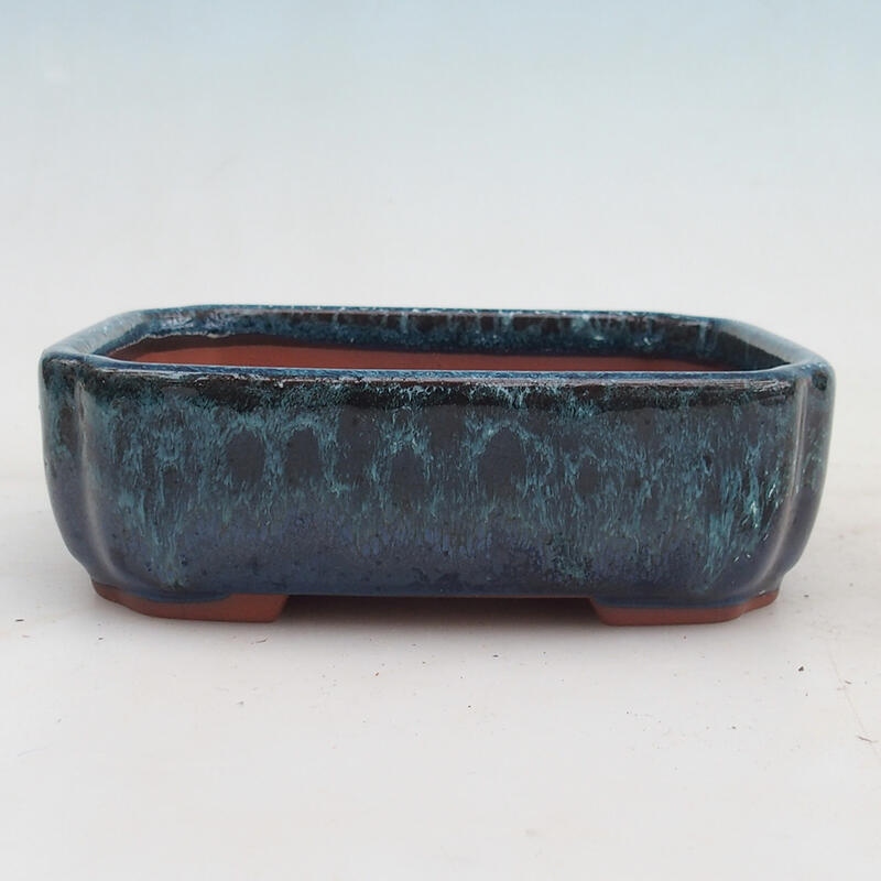 Bonsai miska 15 x 13 x 5 cm, farba modrobiela