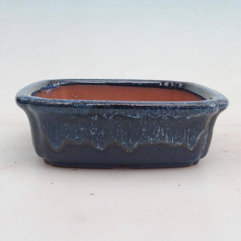 Bonsai miska 15 x 15 x 4,5 cm, farba modrá