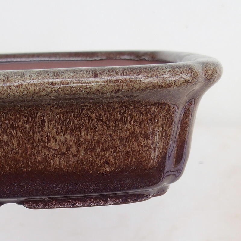 Bonsai miska 15 x 15 x 4,5 x cm, farba vínovohnedá