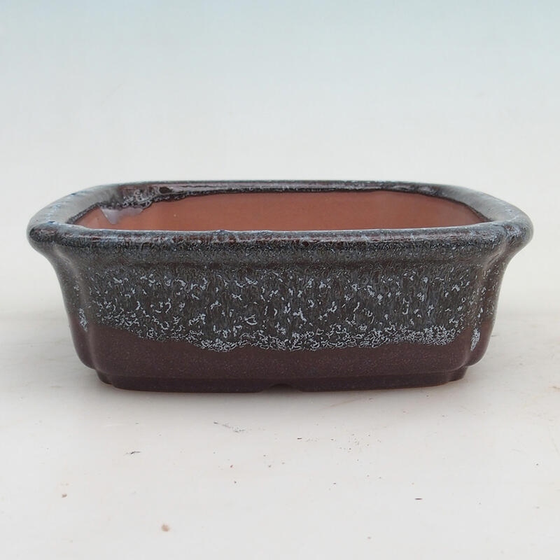 Bonsai miska 15 x 15 x 4,5 cm, farba vínovosivá