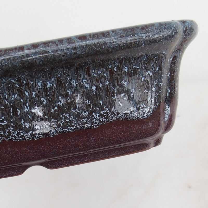 Bonsai miska 15 x 15 x 4,5 cm, farba vínovosivá