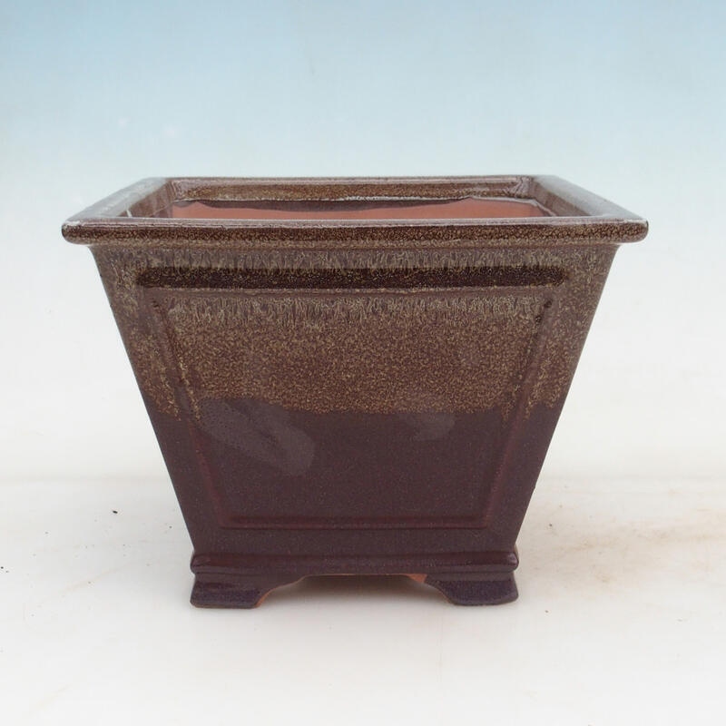 Bonsai miska 20,5 x 20,5 x 15 cm, farba hnedá