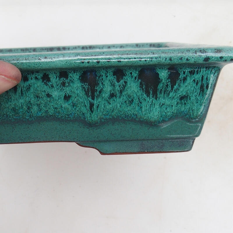 Bonsai miska 21,5 x 16 x 5 cm, farba zelená