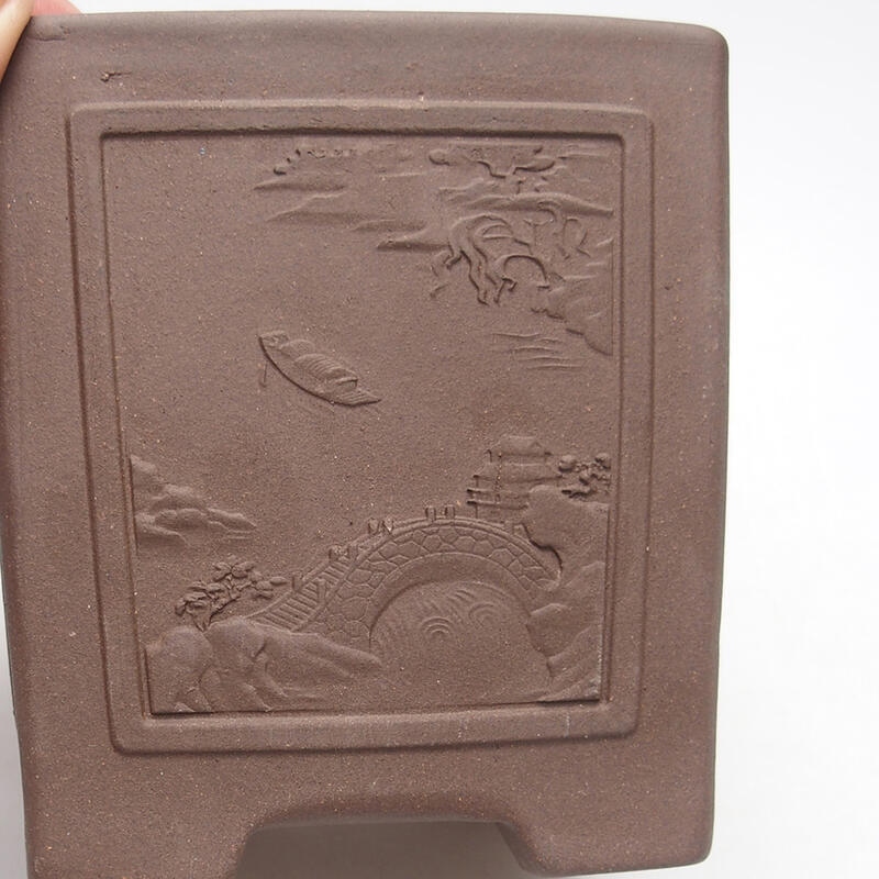 Bonsai miska 9,5 x 9,5 x 10 cm, farba hnedá
