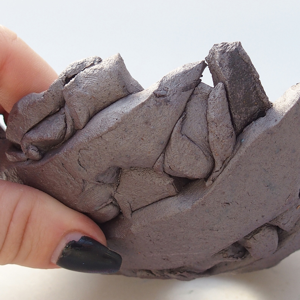 Keramická mušľa 14,5 x 13,5 x 6 cm , kovová farba