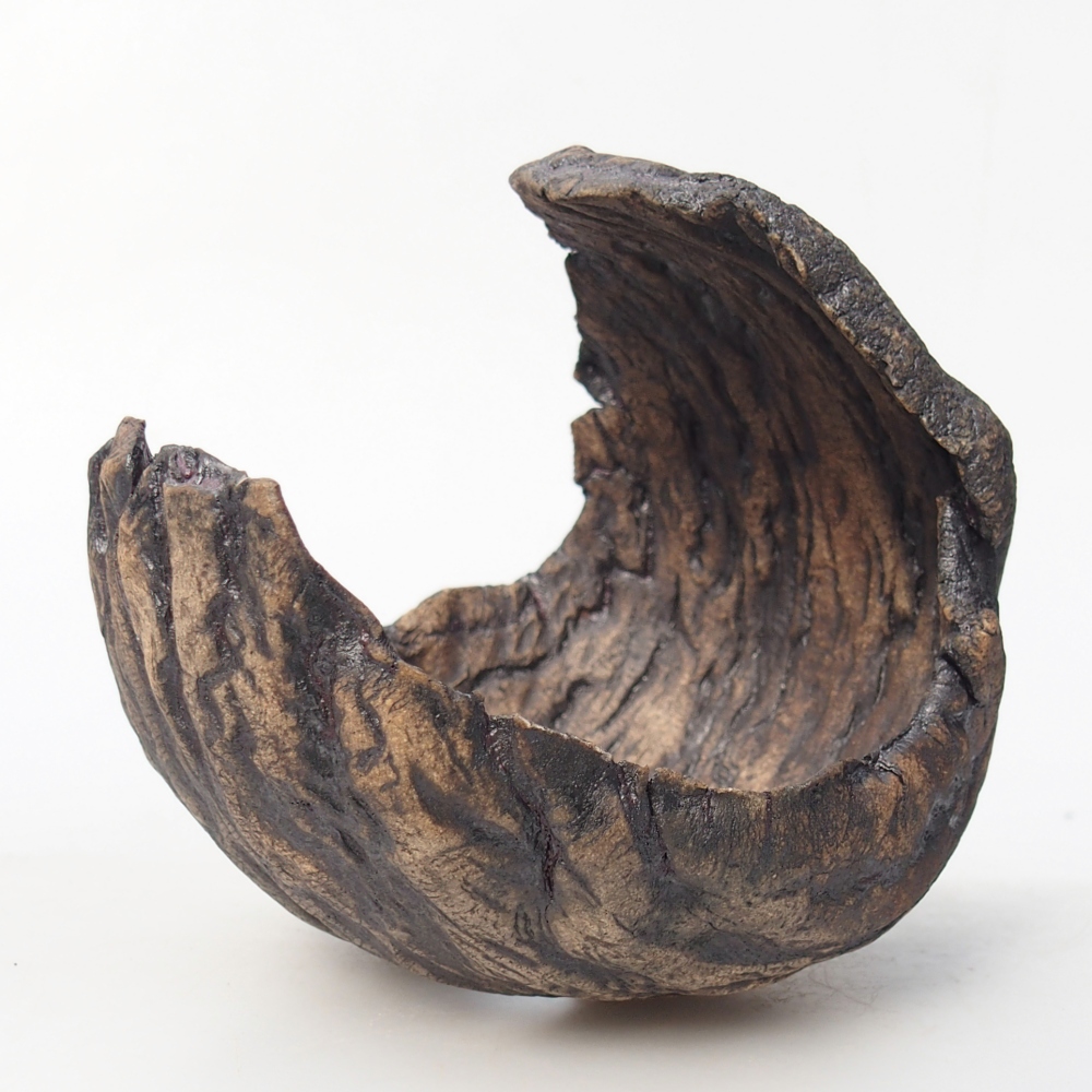 Keramická mušľa 10 x 9 x 10 cm , farba hnedá